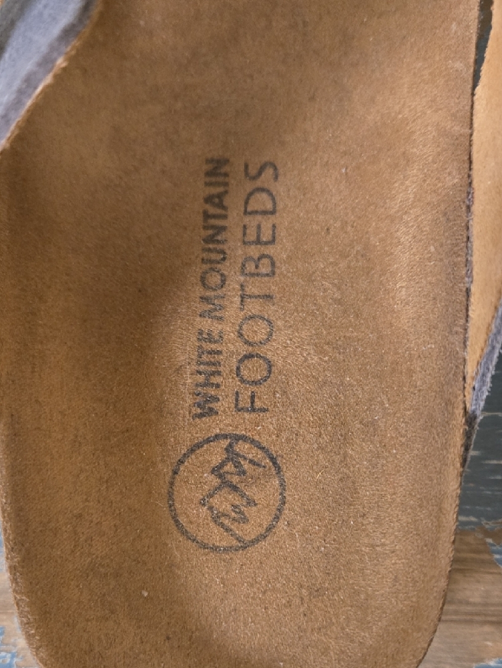 White Mountain Denim Blue Suede Double-Strap Sandals - Picture 5 of 6